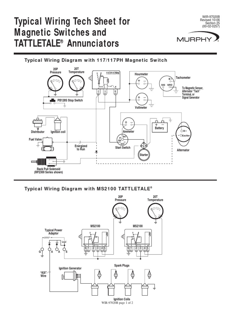 Diagrama Switch Magnetico Murphy 117-117PH PDF | PDF | Ignition System ...