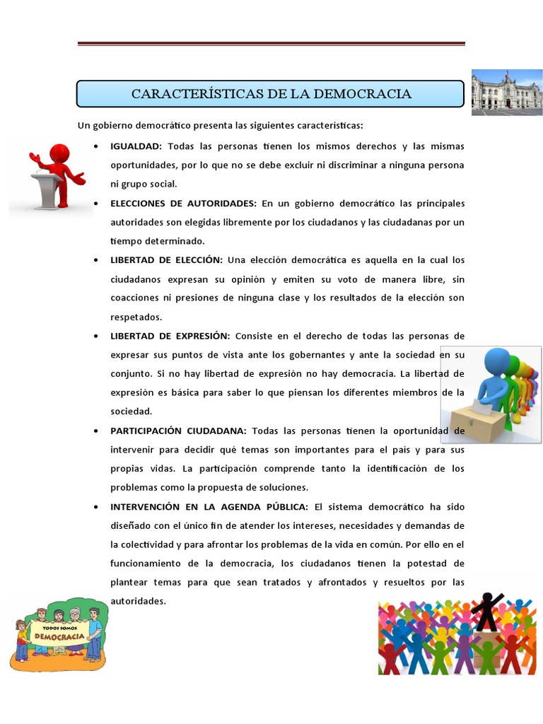 Características de La Democracia | PDF | Elecciones | Democracia