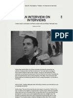Craine, Joseph, Rodrigo Valenzuela - An Interview On Interviews