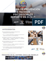 Programa de Prevención de Riesgos Psicosociales - Reporte - Sut
