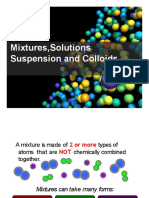 Mixtures, Solutions Suspension and Colloids