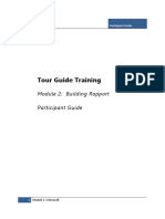 Tour Guide Training: Module 2: Building Rapport Participant Guide