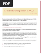 The Role of Nursing Homes in ACOs