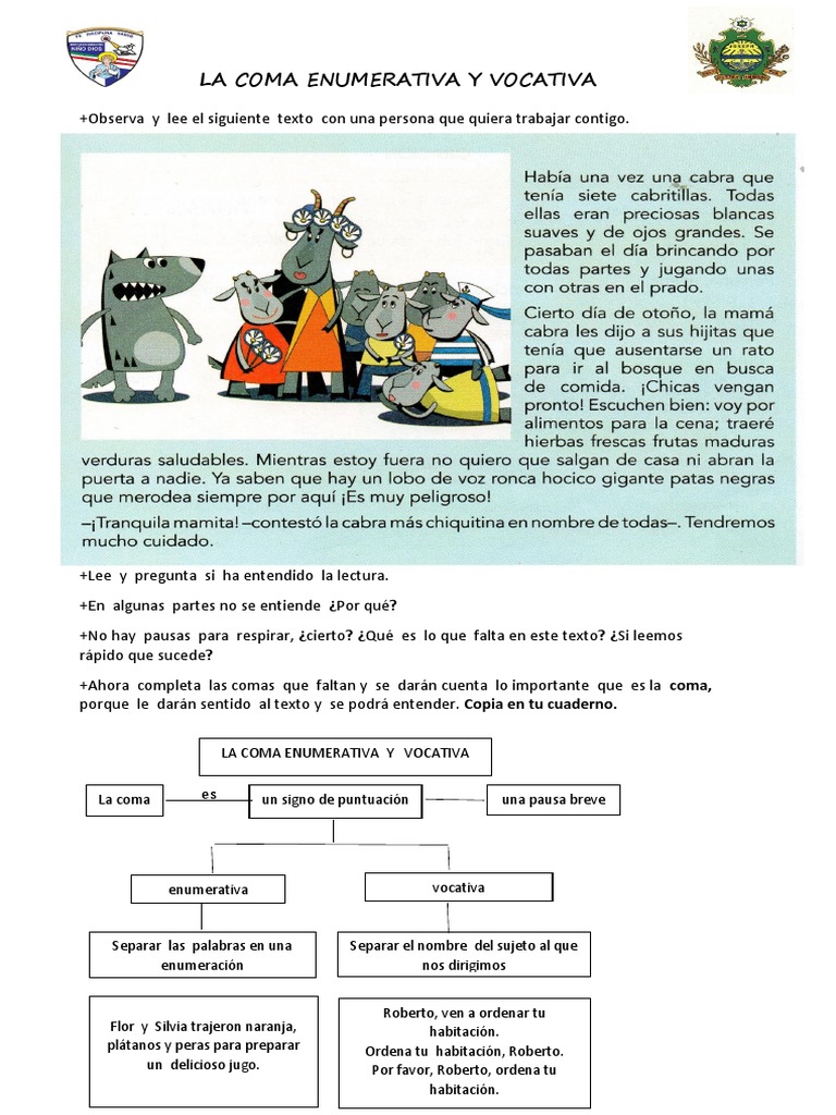 Uso de la Coma Enumerativa y Vocativa | PDF | Coma | Gramática