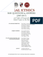 8 Legal Ethics Bar Questions and Answers (2007-2017)