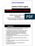 Electrical Properties of Rocks: Fundamentals of Well Logging