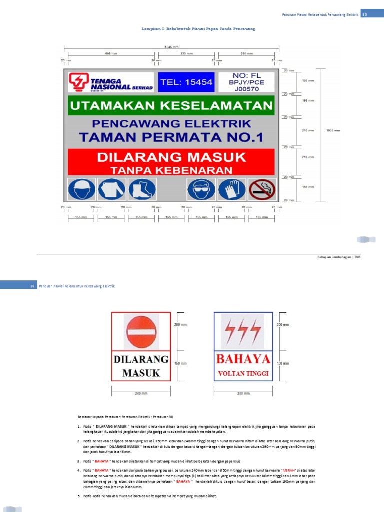 TNB Signage Guideline PDF PDF