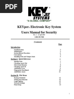 Keyper Electronic Key System Users Manual For Security: Rev. 2 21 April 2010