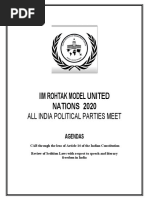 Iim Rohtak Model United Nations 2020: All India Political Parties Meet