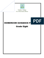 Homeroom Guidance Program Grade Eight: Trinitas College