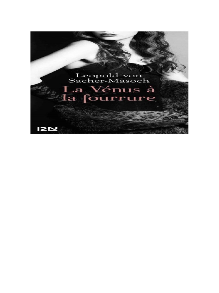 sacher masoch leopold von la venus a la fourrure pdf pdf amour