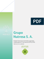 Grupo Nutresa estados financieros T1 2019