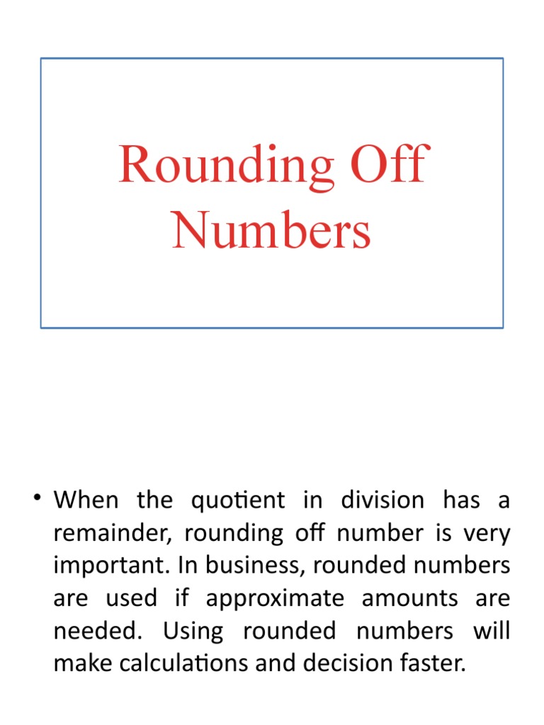 L5 Round Off and Percent | PDF | Decimal | Fraction (Mathematics)