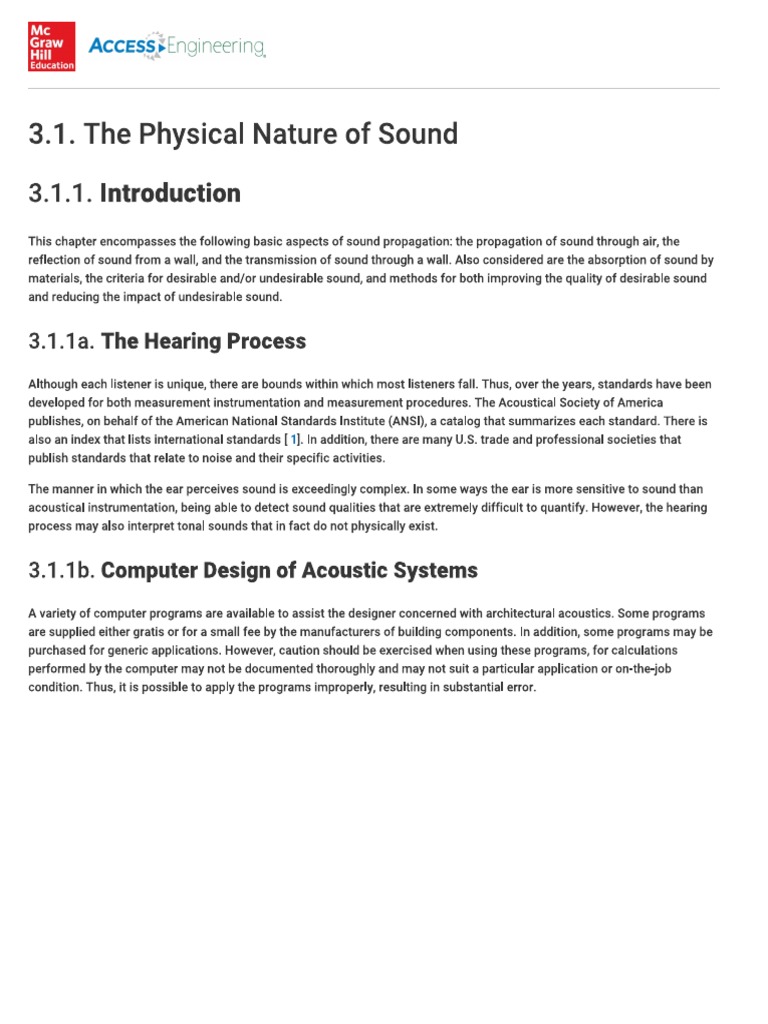 3.1. The Physical Nature of Sound PDF | PDF