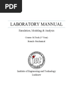 Laboratory Mannual: Simulation, Modeling & Analysis