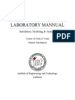 Laboratory Mannual: Simulation, Modeling & Analysis