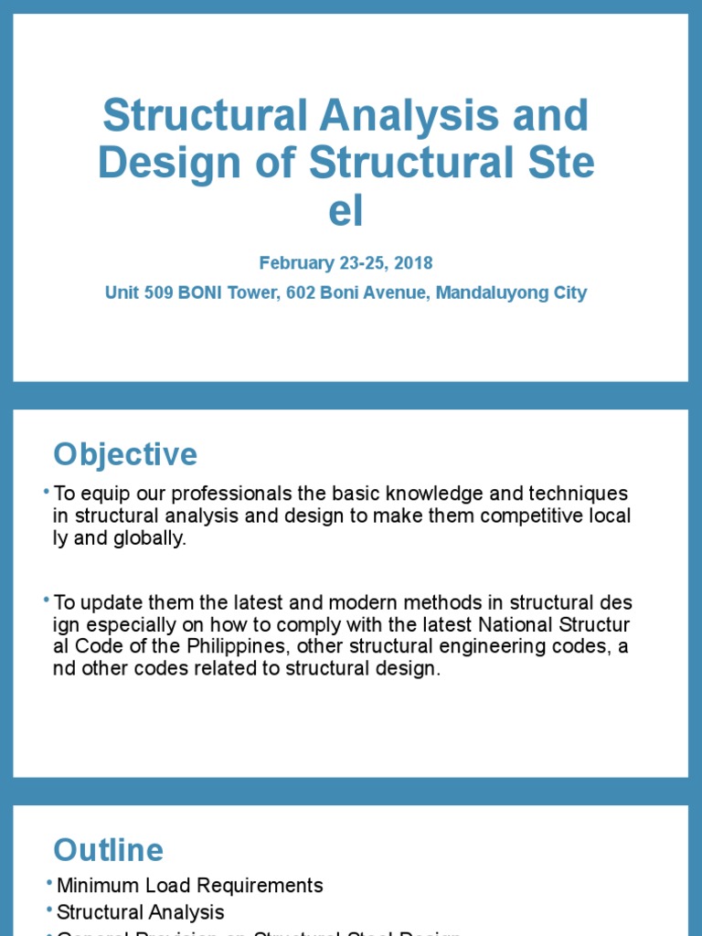 Structural Steel Design Workshop | PDF | Structural Load | Structural ...