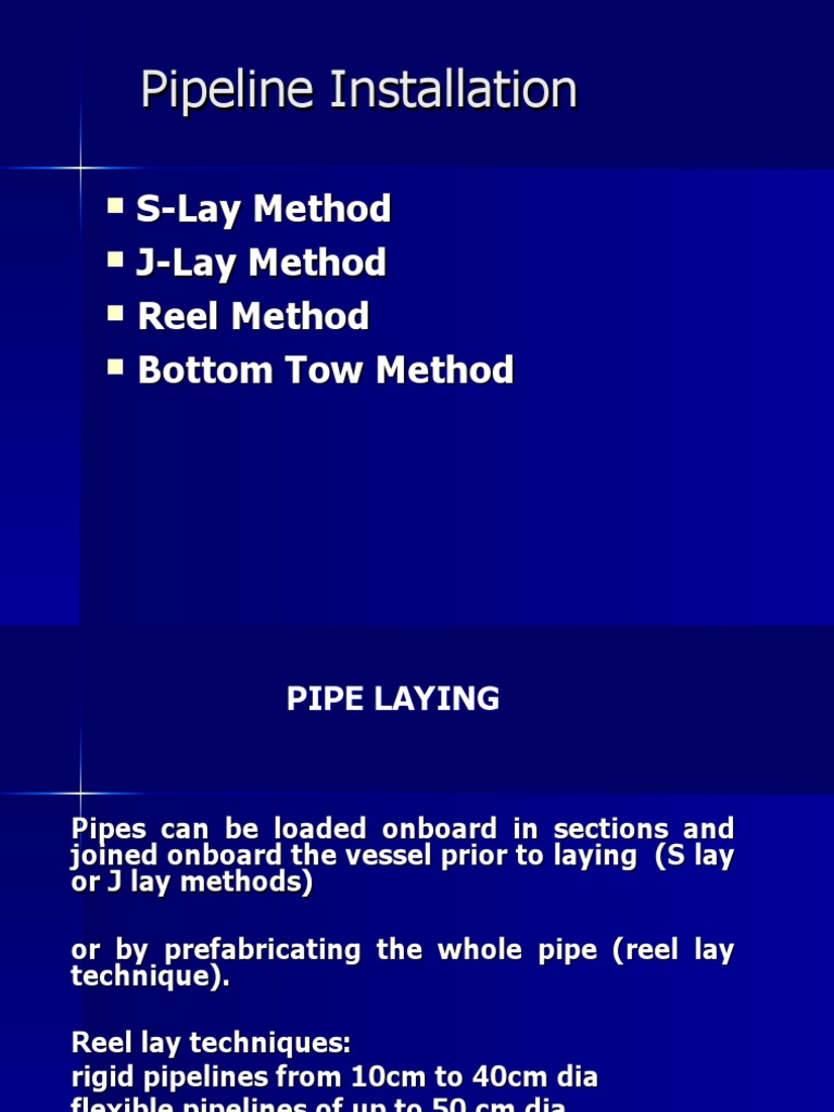 Pipeline Installation Methods Overview | PDF | Pipeline Transport | Anchor
