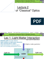 Review of "Classical" Optics