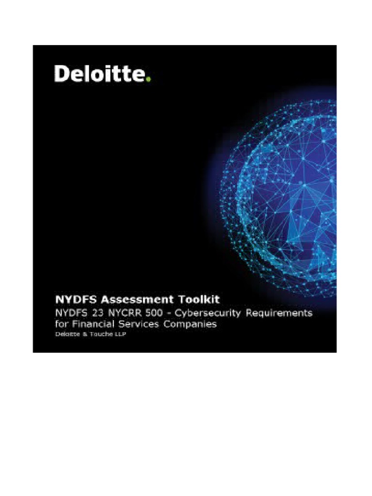 NYDFS Cybersecurity Assessment Toolkit | PDF | Information Security | Vulnerability (Computing)
