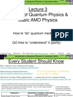 Review of Quantum Physics & Basic AMO Physics: How To "Do" Quantum Mechanics