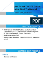 Penerapan Aspek CPOTB Dalam Produksi Obat Tradisional