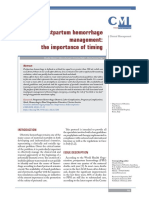 Postpartum Hemorrhage Management The Importance of PDF