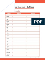 Word-Building Resource - Suffixes