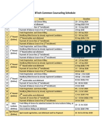 2020 Online BTech Common Counseling Schedule