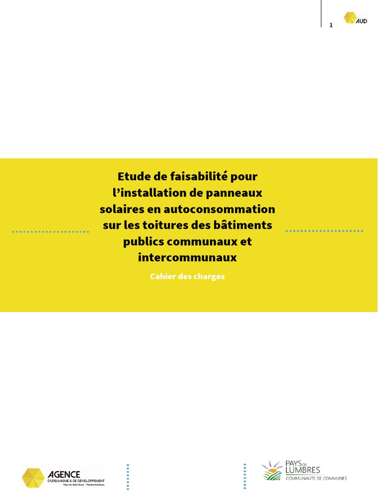 Cahier Des Charges PV Autoconso - CCPL - v5 PDF | PDF | Énergie solaire ...