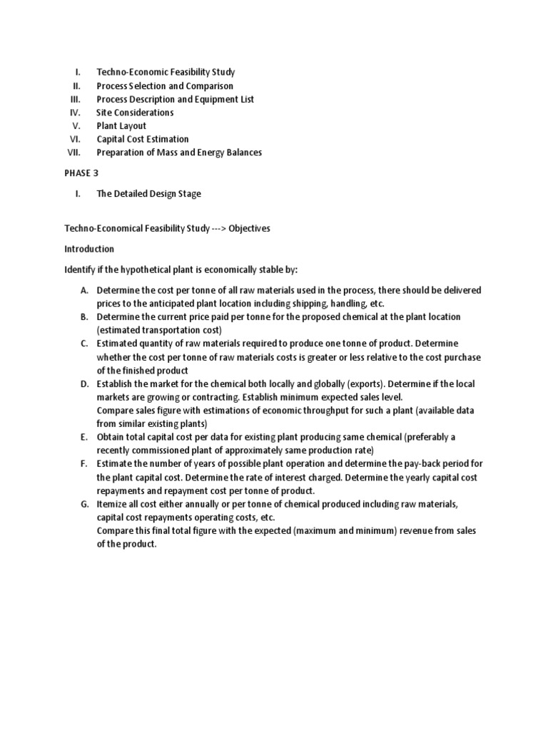 Techno-Economic Feasibility Analysis | PDF