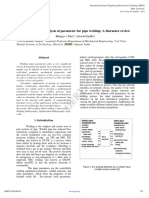 Ijert Ijert: Optimizing and Analysis of Parameter For Pipe Welding: A Literature Review