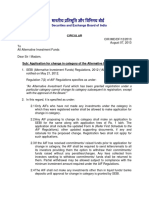 Circular - Application For Change in Category of The AIF