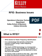RFID: Business Issues: Operations & Decision Technologies Department Kelley School of Business Indiana University
