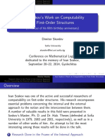 Ivan Soskov's Work On Computability On First-Order Structures