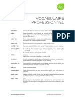 Vocabulaire Professionnel PDF