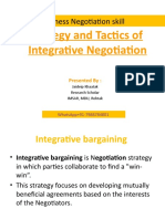 Strategies and Tactics of Integrative Negotiation: Business Negotiation Skills