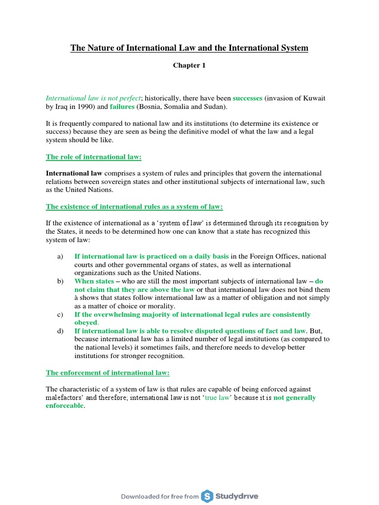 International Law Notes | PDF | Treaty | Jurisdiction