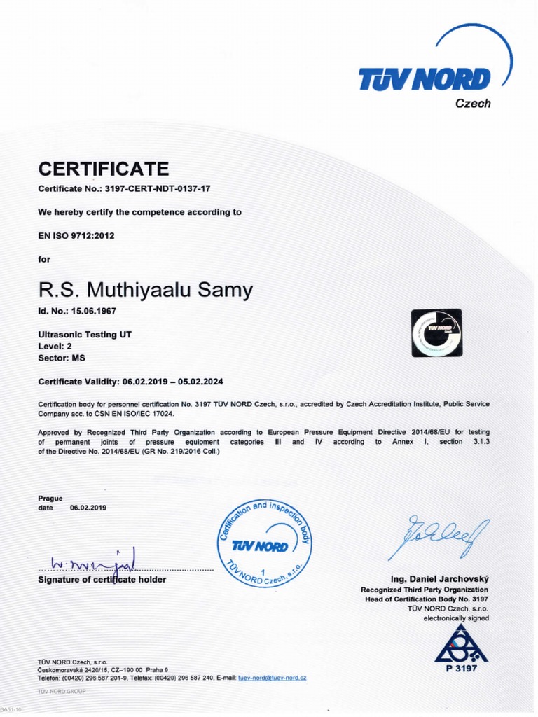 Srps En Iso 9712:2013 , Qualification and certification of NDT ...