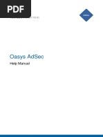 Oasys Adsec: Help Manual