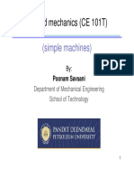 Applied mechanics (CE 101T) - Simple machines overview