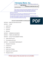 ISO 13485 QMS manual index