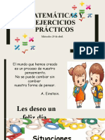 Cuarto A Matemáticas y Ejecicios Prácticos Mmiércoles 29 de Abril.