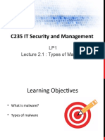 2 - C235 LP1 Lecture 2 1 - Types of Malware