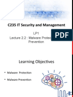 2 - C235 LP1 Lecture 2.2 - Malware Protection and Prevention