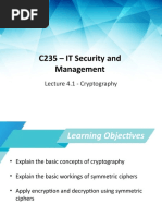 4 - C235 LP2 Lecture 4.1 - Cryptography