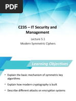 C235 - IT Security and Management: Modern Symmetric Ciphers