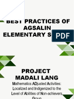 Best Practices of Agsalin Elementary School