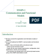 Snmpv1 Communication and Functional Models: by Dr. Angelito F. Argete 2 Sem 2019-2020