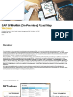 SAP S/4HANA (On-Premise) Road Map: Webinar